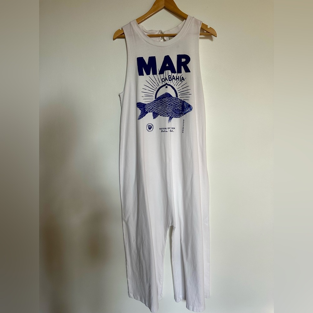 Farm Rio Mar Da Bahia Jumpsuit Coverup Sz S